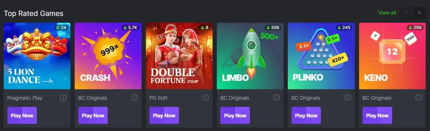 BC.Game Casino games