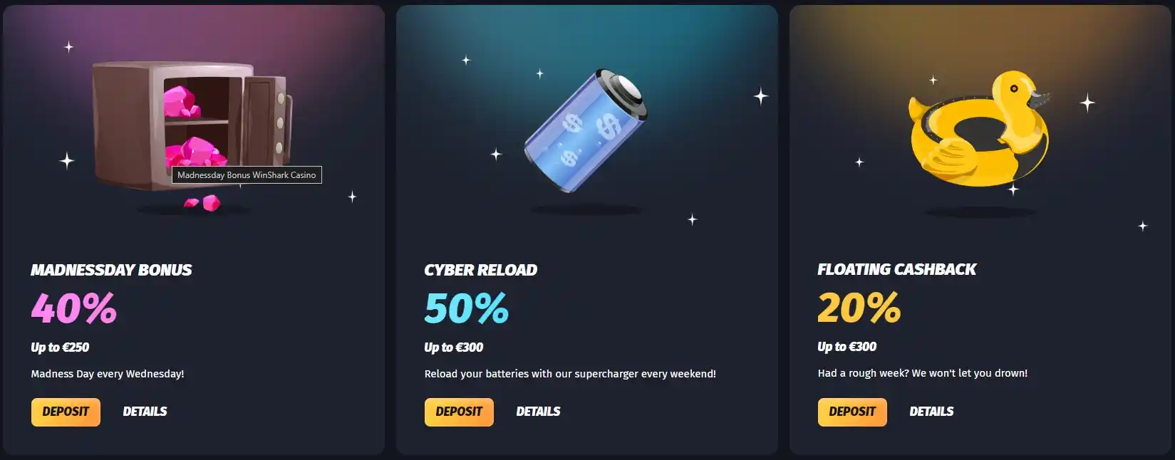 winshark casino bonus