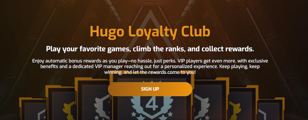Hugo Casino VIP program in klub zvestobe z nagradami