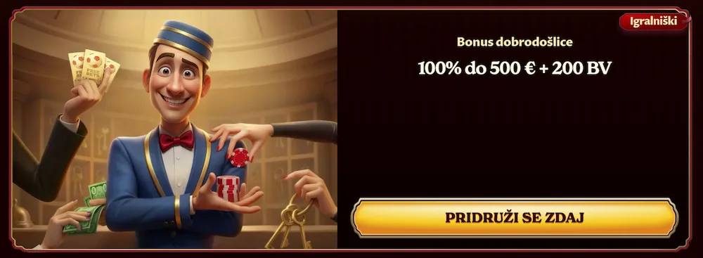 Bonus dobrodošlice Casoola – 100 % do 500 € + 200 vrtljajev