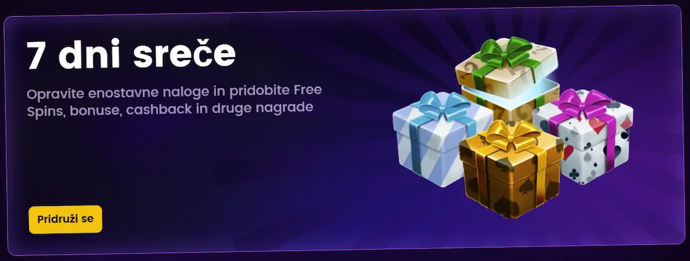 Promocija 7 dni sreče v iWild Casino z nagradami in brezplačnimi vrtljaji