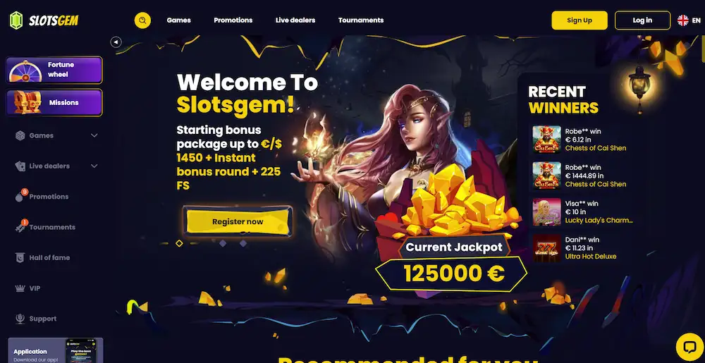 Slotsgem Homepage
