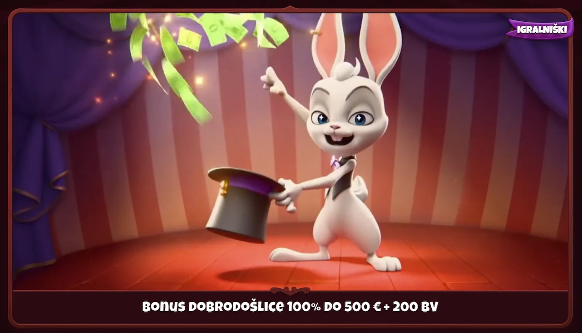 Bonus dobrodošlice Magius Casino do 500 EUR in 200 brezplačnih vrtljajev