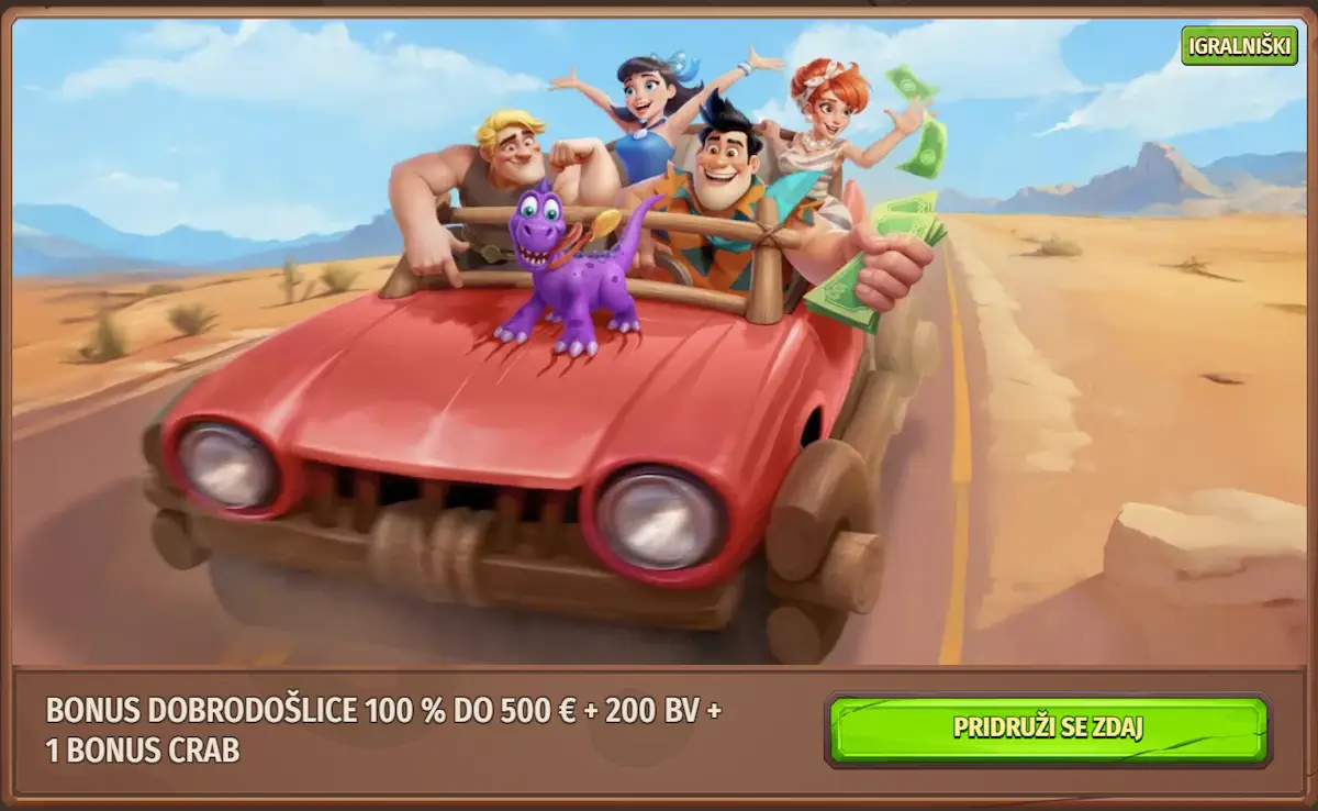 Izbira dobrodošlice v Stone Vegas Casino z bonusom 100 % do 500 € ter možnostjo športnega bonusa