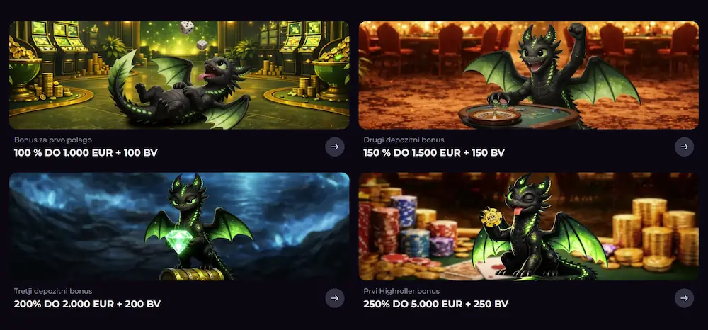 Drakaris Bonus dobrodošlice 
